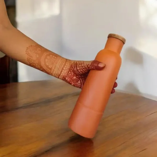 Terracotta Clay Water Bottle 1