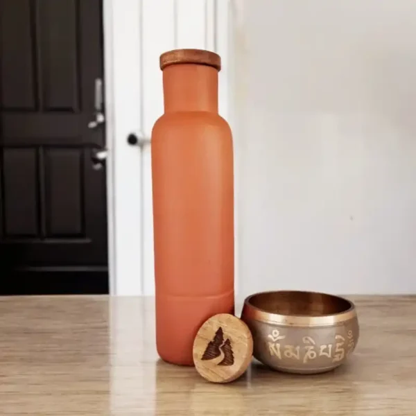 Terracotta Clay Water Bottle 2