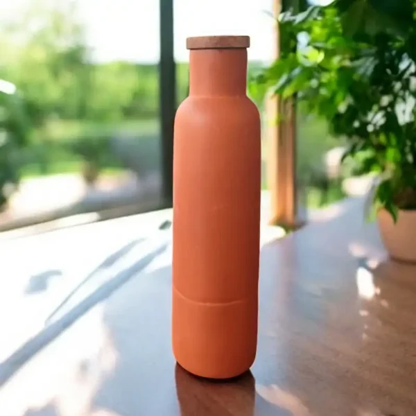 Terracotta Clay Water Bottle